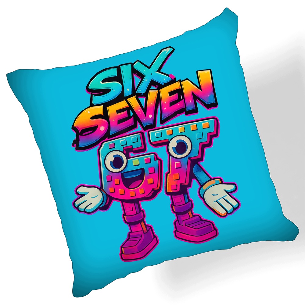 Poduszka sixseven niebieska